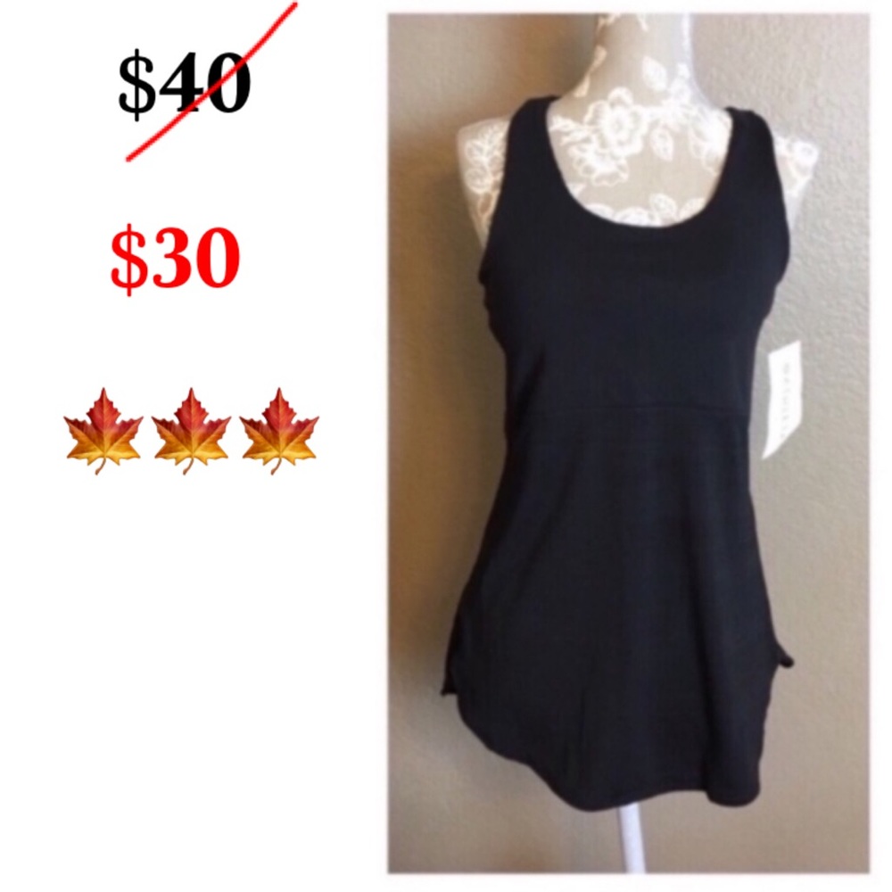 Athleta Racerback Tank Daydreamer Black Small